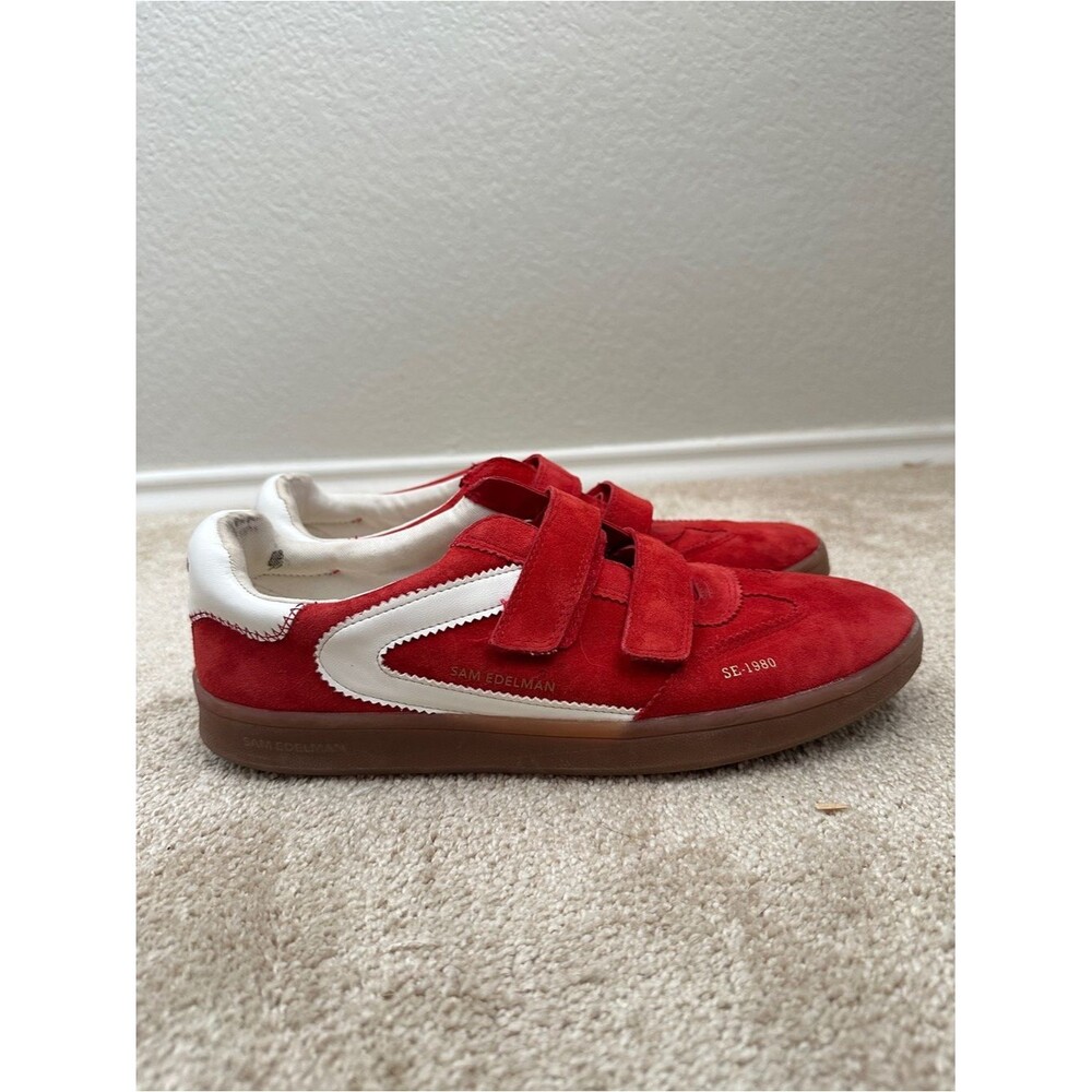 Sam Edelman SE-1980 Red Suede Sneakers Size 10 M